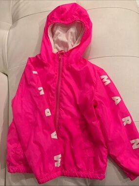 Kids' Pink Hooded Windbreaker Jacket - MARNI